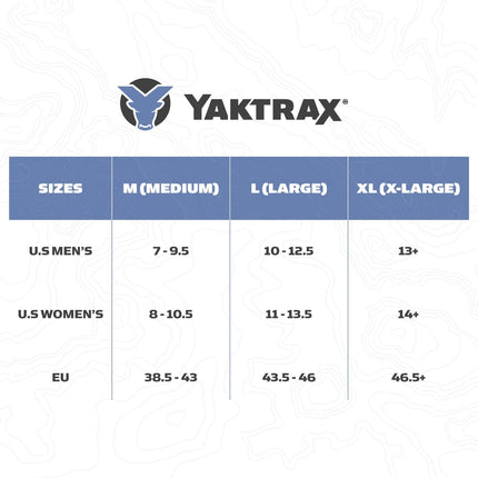 Yaktrax Adventure Grip - Durable Winter Traction Device with Stainless Steel Spikes for Ice and Snow, Flexible Thermoplastic Rubber Upper, Fits Various Footwear, Ideal for Hiking and Mountaineering