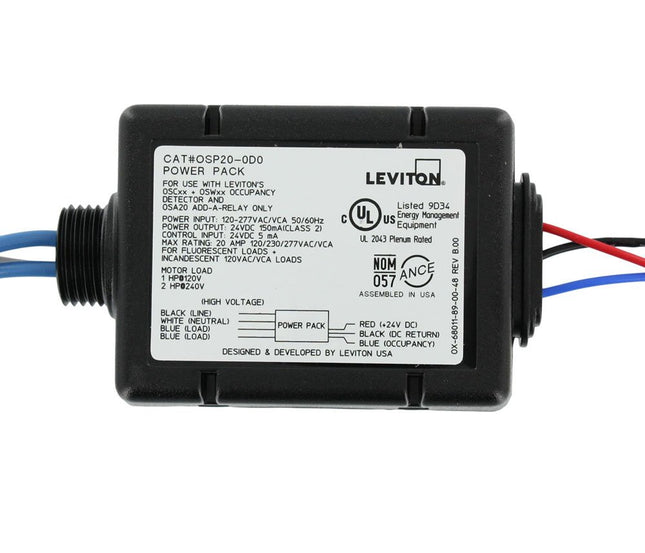 Leviton Occupancy Sensor Power Pack, 20 amp, Made 