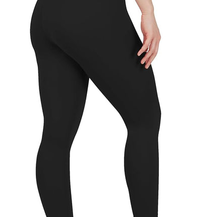 Yogalicious High Waist Ultra Soft Nude Tech Leggings for Women, Black Nude Tech 28", M