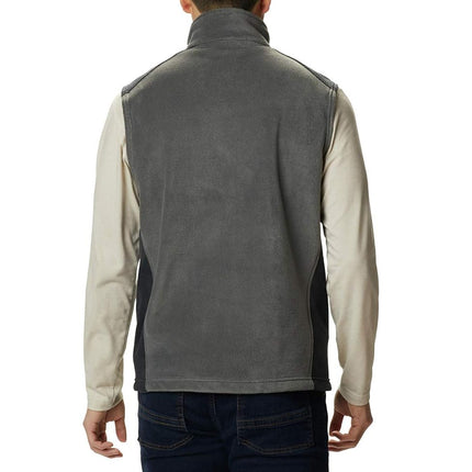 Columbia Men's Steens Mountain Vest Fleece, Grill/Black, 2X Tall