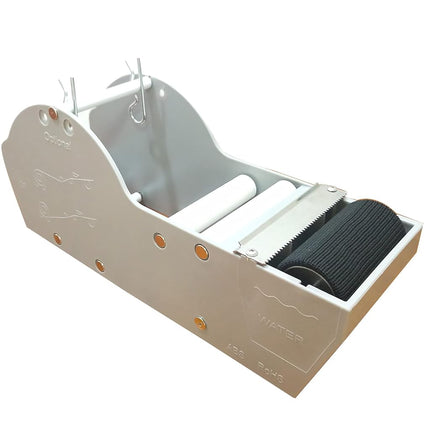 WELSTIK Water Activated Gummed Kraft Paper Tape Packaging Dispenser 3 Inch for Shipping, Carton and Box Sealing, Gray