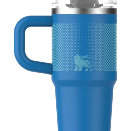 Vaso STANLEY Quencher ProTour con pajita abatible y tapa a prueba de fugas, 414 ml | Pajita y asa incorporadas | Compatible con portavasos para viajes | Vaso de acero inoxidable aislado | Sin BPA | Degradado Azure