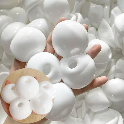 15pcs DIY Stress Ball Kit – Blank Skins with Air Pump & Expander Tool for Making Pressure Balls, Make Your Own Fidget Pressure Balls for Adults (15White)