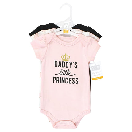 Bodysuits de algodón unisex para bebé Hudson Baby, Paquete de 3 piezas de "La princesita de papá", Prematuro, Paquete de 3 piezas de "La princesita de papá", Prematuro