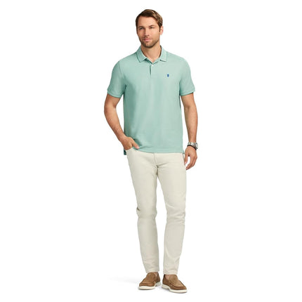 Izod Men's Advantage Performance Short Sleeve Fashion Polo Shirt, Beryl Green, XXL