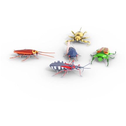 HEX BOTS Nano Real Bugs 5-Pack, Fake Insect Toy Figures, Sensory Toys for Kids & Cats, Robot Toys for Boys & Girls Aged 3 & Up