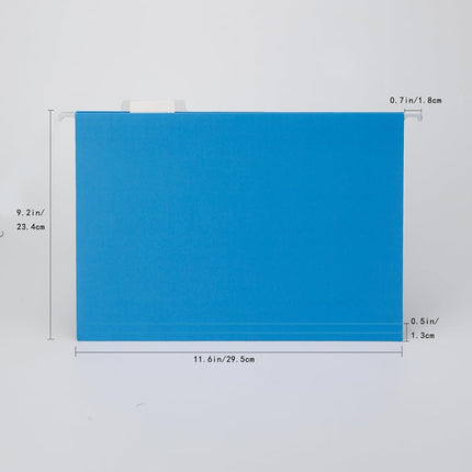 Blue Hanging File Folders,25 Pack Reinforced Hanging Folders,Letter Size, Designed for Bulky Files, Filing Cabinet, Adjustable Tabs
