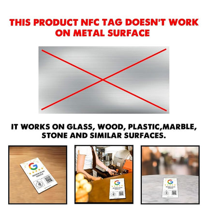 NFC Business Review Cards 5 Pack – Contactless Smart Tap & QR Code – Compatible with Google Review System – Reusable Feedback Tool for Shops, Restaurants, Local Business – Works with All Phones
