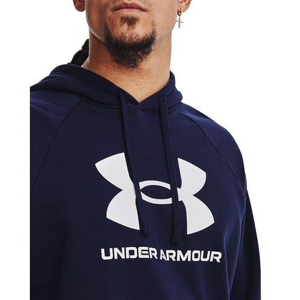 Under Armour Men's UA Rival Fleece Logo HD Shirt Midnight Navy