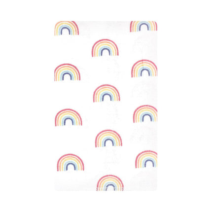 Hudson Baby Unisex Baby Cotton Flannel Burp Cloths, Creative Rainbow 10-Pack, One Size