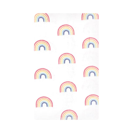 Hudson Baby Unisex Baby Cotton Flannel Burp Cloths, Creative Rainbow 10-Pack, One Size