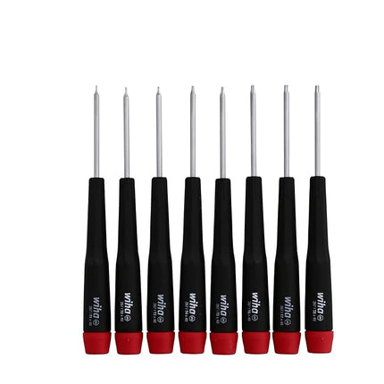 Wiha 26791 Precision Torx T1-T8 Set, 8-Piece,(Red, Black)