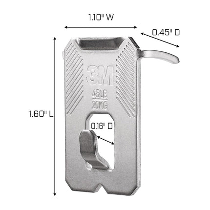 3M CLAW 3PH45M-4ESF 4 Drywall Picture Hangers with Spot Markers, Hang Frames with no Tools, Holds up to 45 lbs