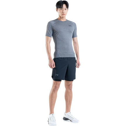 Under Armour Mens UA HG Armour Comp SS, short-sleeved sports t-shirt for men, comfortable and lightweight gym clothes for workouts