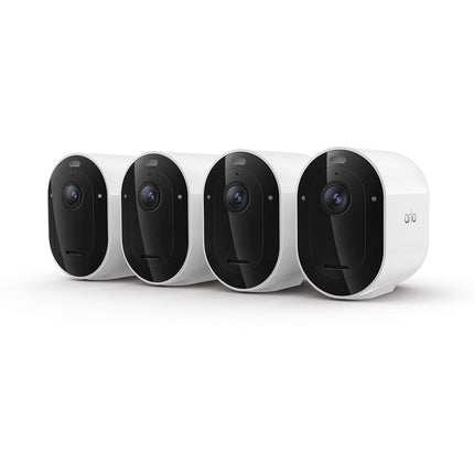 Arlo Pro Security Camera (6th Gen - 2025 Release) - 2K HDR, Battery Power, Event Captions, Emergency Response, 1-Month Trial of Secure Plan, 160° Field of View, Dual-Band WiFi, Spotlight, 4 Cam, White