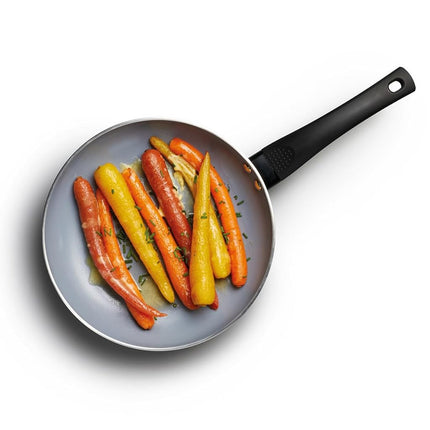 MasterClass Eco Induction Frying Pan with Healthier Ceramic Chemical Non Stick, Large, Aluminium / Iron, Black / Blue, 30 cm