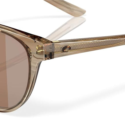 Costa Del Mar Women's Catherine Sunglasses, Shallows/Copper Silver Mirrored Polarized 580g, Medium