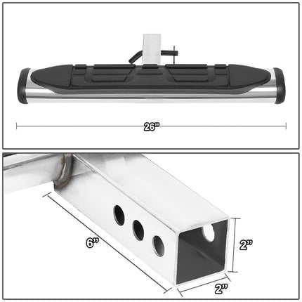 DNA MOTORING PT-ZTL-8078-SL Universal Trailer Truck Towing Hitch Step Bar 36" Wide x 5.5" L 2" Receiver