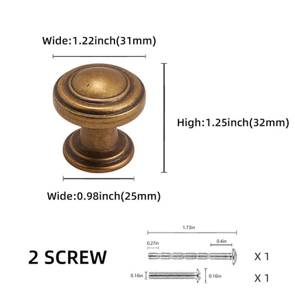 POVEFONK 10 Pack Antique Brass Kitchen Cabinet Knobs Vintage Drawer Knobs Aged Bronze Kitchen Cabinet Hardware Zinc Alloy Kitchen Handles Drawer Knobs Dresser Handles