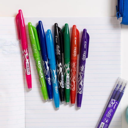 Pilot Frixion Erasable Rollerball Pen 0.7 mm Tip - Black, Single Pen