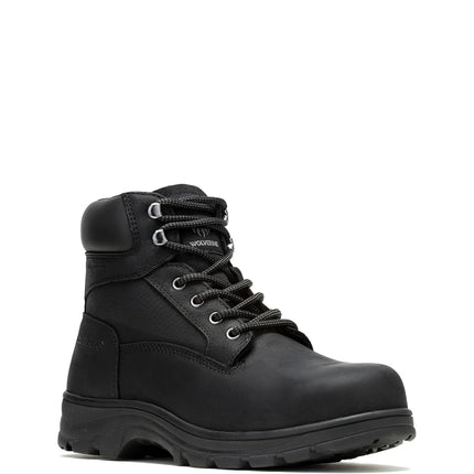 Wolverine Carlsbad Mens 6" Steel Toe Waterproof Work Boots, Black, 11.5 UK
