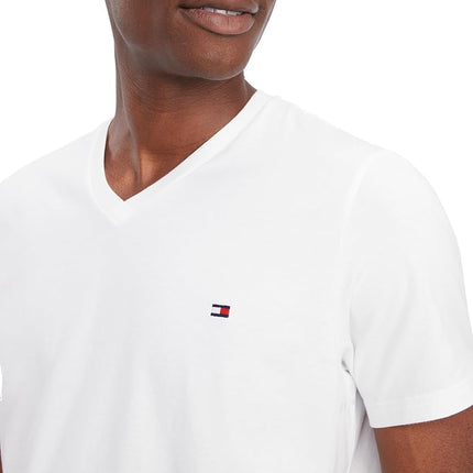 Tommy Hilfiger mens09T3140Core Flag V-Neck Tee Short Sleeve Pajama Top - White - M