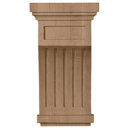 Ekena COR05X05X10FLAL 5 1/2-Inch Width x 5 1/2-Inch Depth x 10-Inch Height Fluted Corbel - Alder