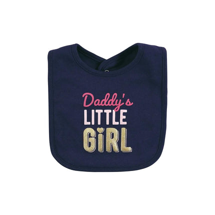 Hudson Baby Unisex BabyCotton Bib and Headband or Caps Set, Fathers Day, One Size