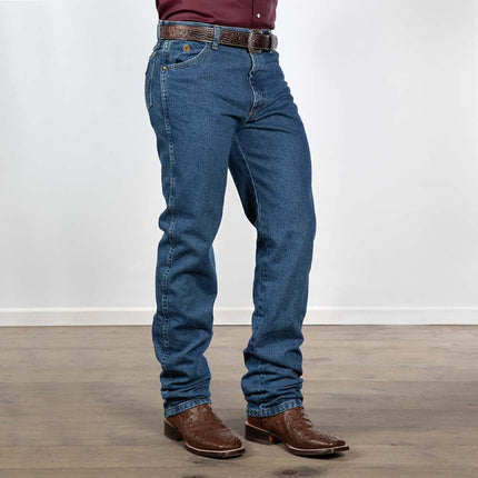 Wrangler Men's George Strait Cowboy Cut Original Fit Jean, Heavyweight Stone Denim, 33W x 32L