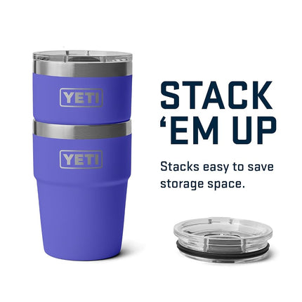 YETI Rambler 16 oz Stackable Tumbler, Vacuum Insulated, Stainless Steel with MagSlider Lid, Ultramarine Violet