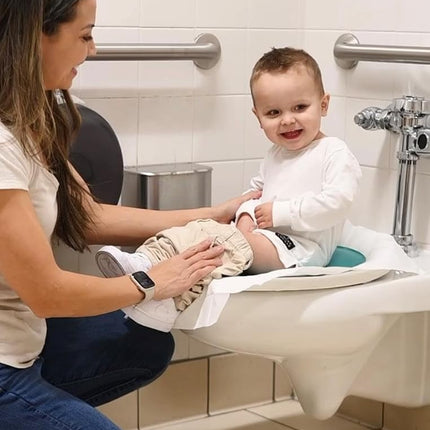 Prince Lionheart Tinkle to Go - Reusable Foldable Portable Potty Training Seat - Toilet Seat Perfect for Travel - Built-in Splash Guard, Perfect Potty Training Toilet Seat, Portable Potty for Toddlers