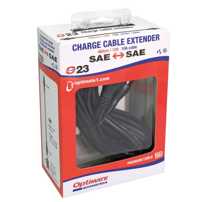 TECMATE Optimate Cable O-23, Extender, 10 Amp, 460cm / 15ft.