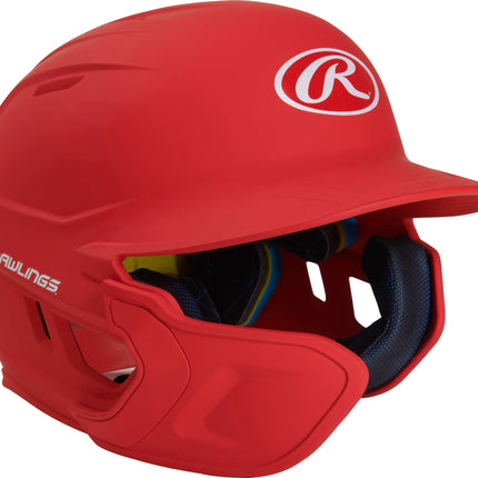 Rawlings | MACH ADJUST Batting Helmet with Extension Flap | Left Hand Batter | Junior (6 3/8" - 7 1/8") | Matte Scarlet