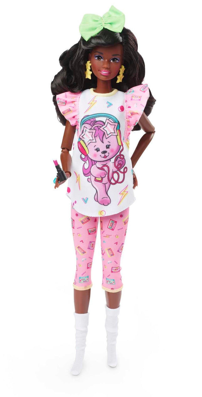 Barbie Doll, Curly Black Hair, 80s-Inspired Slumbe