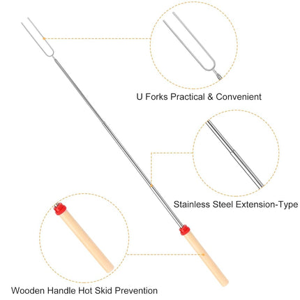 Marshmallow Roasting Sticks, Telescoping Smores Sticks for Open Fire Pit