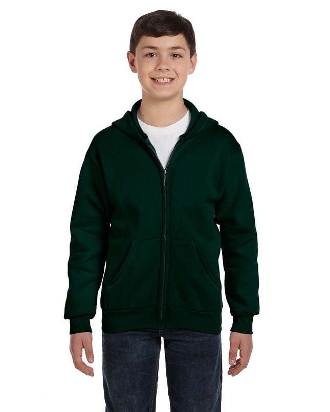 Hanes - Sweat à capuche zippé Eco Smart pour garçons, Deep Forest, TP