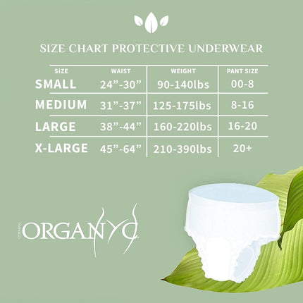 Organyc Bladder Control Underwear for Women - Organic Cotton Protective Underwear for Incontinence, Leak Protection, Odor Protection and Sensitive Skin, Small, 14 Count