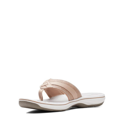 Clarks Women's Breeze Sea Flip Flop, Taupe Synthetic, 4.5 UK