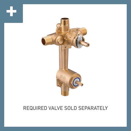 Moen Voss Matte Black Posi-Temp with Built-in 3-Function Transfer Valve Trim Kit, Valve Required, T2690BL