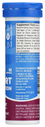 nuun Hydration Tri-Berry Electrolyte Enhanced Drink Tabs (6-Pack of 10 Tablets)