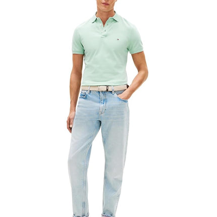 Tommy Hilfiger Men's Slim Fit Short Sleeve Stretch Polo Shirt, L