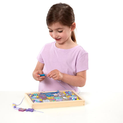 Melissa & Doug Created by Me! Butterfly Beads Wooden Bead Kit, 150+ Beads for Jewellery-Making