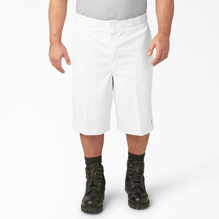 Dickies mens 13 Inch Loose Fit Multi-pocket Work athletic shorts, White, W50 US