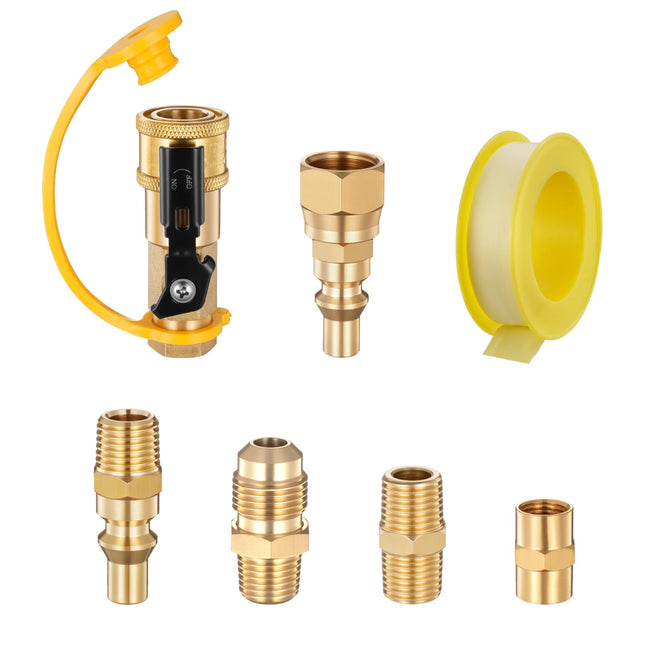 VEVOR RV Propane Quick Connect Fitting Adapter Val