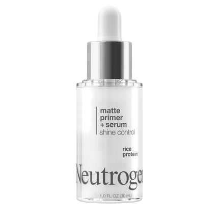 Neutrogena Shine Control Matte Booster Face Primer & Serum, Skin-Mattifying Serum-to-Primer with Rice Protein, Absorbs Excess Oil & Keeps Skin Shine Free, 1.0 fl. oz
