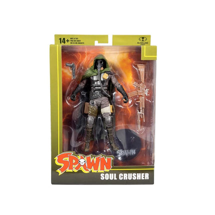 McFarlane Toys, Spawn Comic 7-inch Soul Crusher Spawn Action Figure with 22 Moving Parts, Collectible Figure with Accessories and Collectors Stand Base – Ages 12+