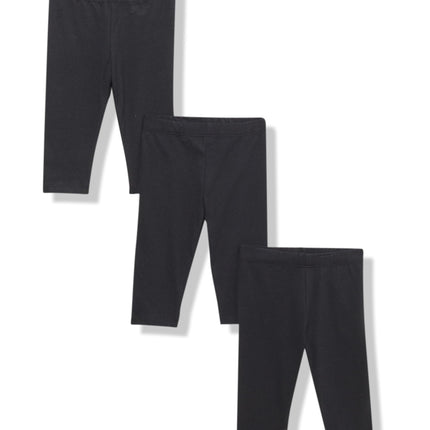 Leggings HonestBaby, 3 Pack Black, 3-6 Meses