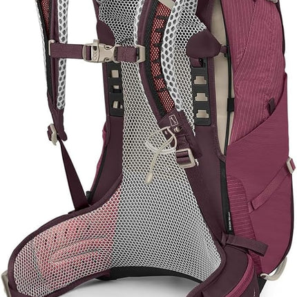 Mochila Osprey Sirrus para mujer, 24L, Morado saúco/Tan Chiru, T/U