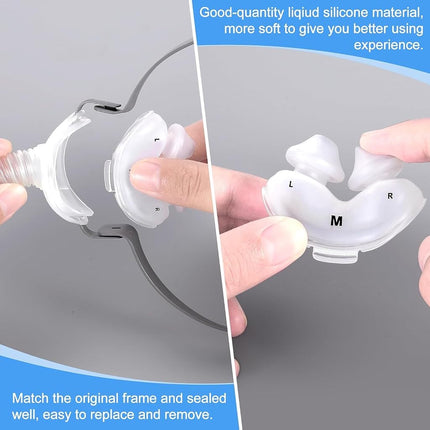 Replacement Cushions for AirFit P10 Nasal Pillow, 2-Pack, Ultra-Soft Silicone, Secure Fit, Leak-Free, Latex-Free (Medium)