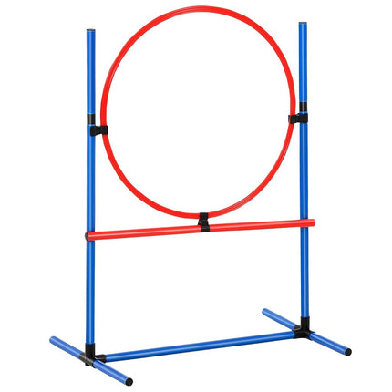 VEVOR Dog Agility Training Equipment, 7 PCS Set Upgrade w/Adjustable High Hurdles,6 Weave Poles,2 Tunnels,Jump Ring,Pause Box, Whistle,Foldable Bowl,Puppy Obstacle Course Kit w/ 3 Bags
